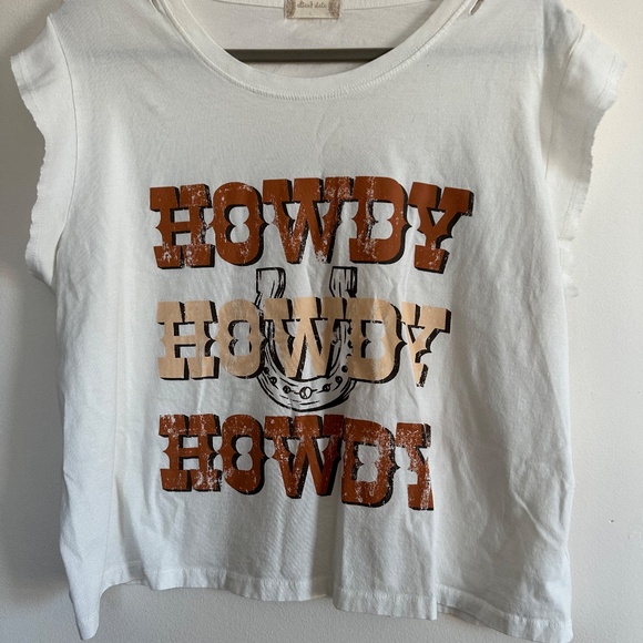 Altar'd State Howdy Distressed Sleeveless Graphic Tee, Size Large - Picture 7 of 8